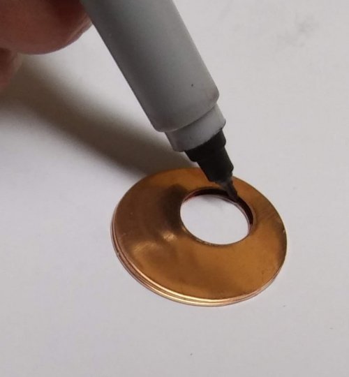 Judy Larson's Disc Cutter Basics and How to Make Metal Washers - Version 2 when no center positioning tool or doming punch is available:, General Education, Tools, disc cutter